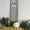 Rennie Mackintosh style stained glass effect mirror art nouveau handmade gift Snowdrops 10x40cm (3.74x15.75inches)