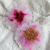Resin Coaster [Floral Fusion] - Set of 2 Pink and White 3D Flower with Gold Leaf Flakes | Perfect for Gifting and Home Decor - Image 2