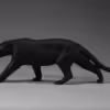 Panther Jaguar Black Sculpture Decor by John Perry Jaguar 12 inches long Free standing - Image 3