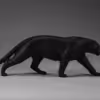 Panther Jaguar Black Sculpture Decor by John Perry Jaguar 12 inches long Free standing