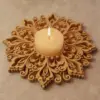 Laser cut mandala candle holder, Layered mandala decor, Candle holder template, Vector svg, ai, eps, pdf, dwg, dxf, cdr Cutting File - Image 3