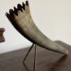 Decorative Horn Object Carved of Horn on Stand South East Asian Collection Indonesia, Bali