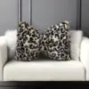 Boho Cheetah Faux Fur Decorative Bow Pillow - Image 2